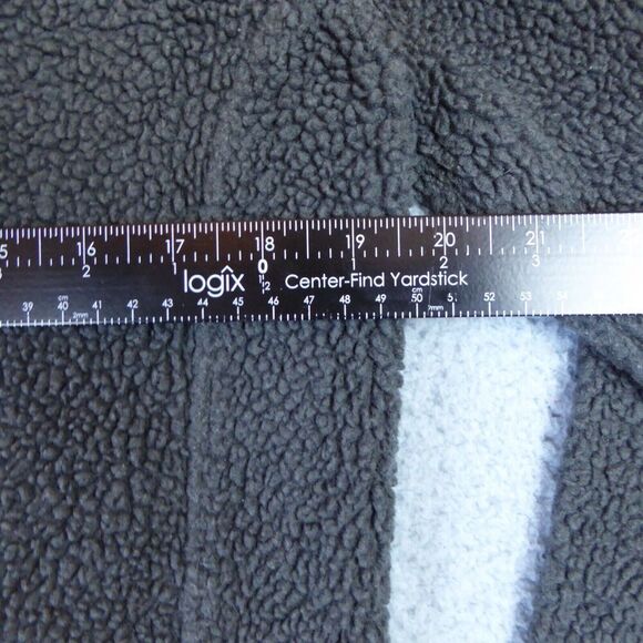 J Crew Sweater Men's Small Gray Fleece Pullover 1/4 Snap Deep Pile New York - Picture 8 of 11